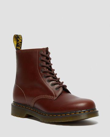 Brown / Black Men's Dr Martens 1460 Men's Abruzzo Leather Lace Up Boots | CA 516JPQ